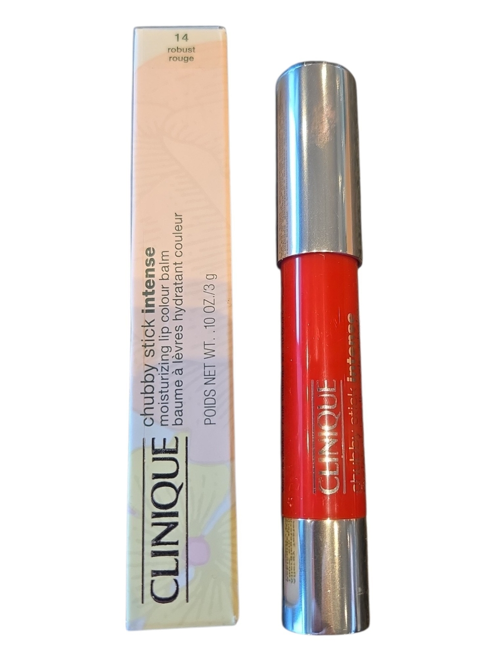 NWT Clinique Chubby Stick Intense Moisturizing Lip Color Balm 14 Robust Rouge